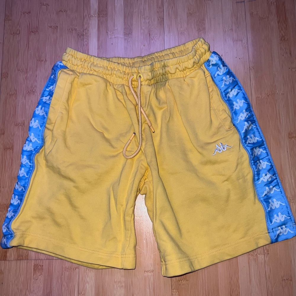 Kappa Men's Yellow and Blue Shorts